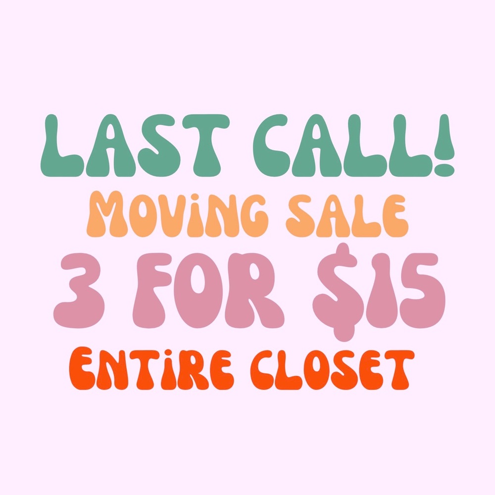 3 for $15! Entire Closet! 🩷💫